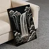 (30x40cm)DIY Pearl Painting Framed Waterfall Handmade Pearl Material Art Kit Living Room Decor