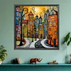 (US Local)Paint By Numbers Kit On Canvas DIY Oil Art Street Home Picture Decor 40x40cm