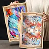 DIY Diamond Painting Wooden Tray Food Tray with Handle Living Room Decoration Donut Wooden Tray Kit