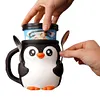 Cute Penguin Cow Leak Proo Ice Cream Pint Containers for Gathering Party Picnic