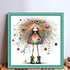 Colorful Girl-11CT/14CT Stamped Cross Stitch 40*40cm