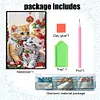 (US Local)50-Page A5 Christmas Cat Diamond Painting Notebook for Adult Holiday Gift