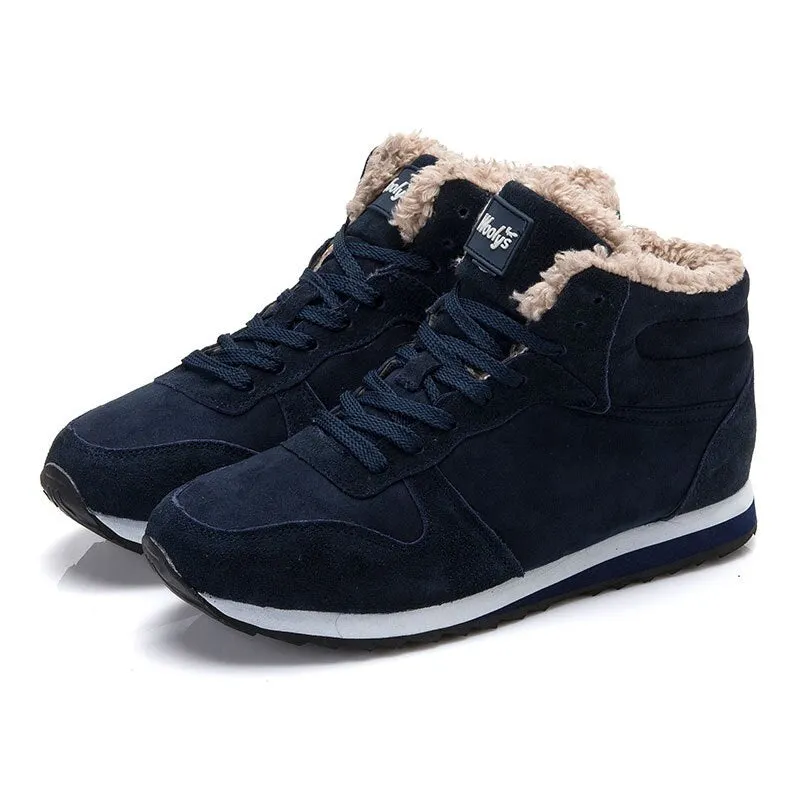 New Black Women Boots Lace Up Casual Ankle Boots Round Toe Winter Shoes Women Snow Boots Warm Leisure Style Winter Botas Mujer
