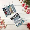 (US Local)8Pcs Christmas Themed DIY Diamond Painting Bookmark for Reading Enthusiasts