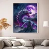 Castle And Dragon In Moonlight-11CT Stamped Cross Stitch 40*50cm/15.75*19.69in