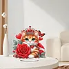 Acrylic Red Rose Cat - 5D DIY Craft Ornament