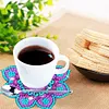 6Pcs/set Diamond Painting Mandala Coaster Cup Cushion with Rack Cup Pad Decor