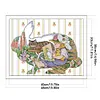 Rabbit Fairy Tale-Girl And Cat-14CT Stamped Cross Stitch 48*38cm/18.9*14.96in