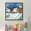 Winter-9CT Stamped Cross Stitch Bead Embroidery 17*17cm