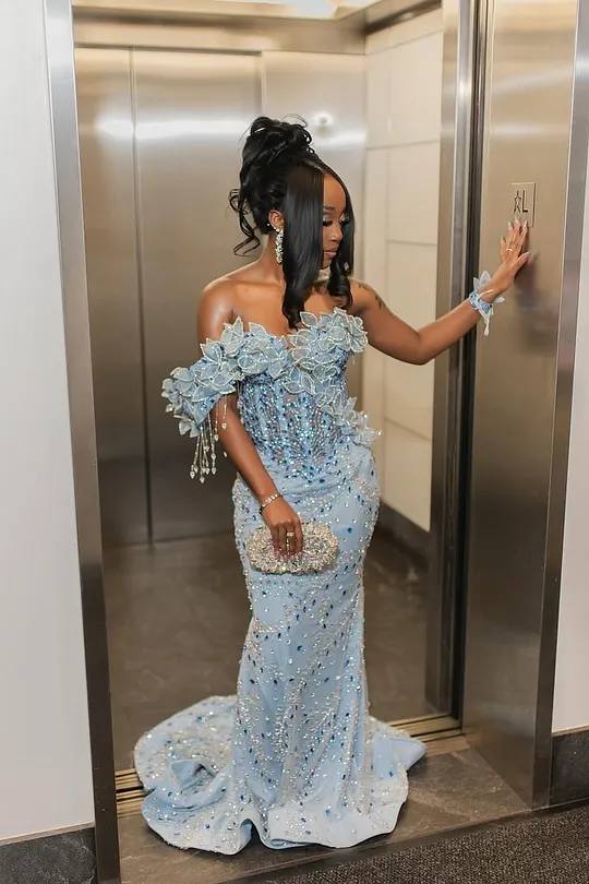 open lace back dress Lulus Enchanting Allure Light Blue Sparkly Tulle Maxi Dress main image 0