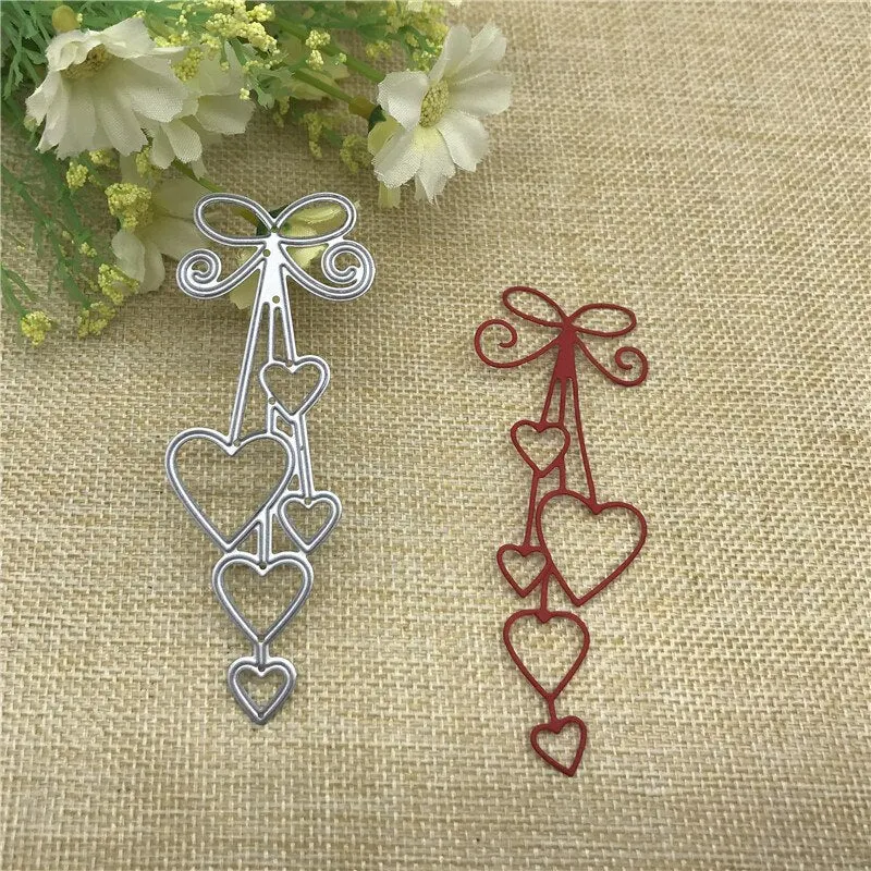 Heart Love heart bow tie Metal Cutting Dies for DIY Scrapbooking Album Paper Cards Decorative Crafts Embossing Die Cuts