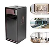[US Local Warehouse] Stainless Steel Freestanding Rubbish Can W/ Removable Inner Can for Office Hotel