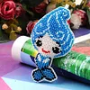  2pcs Mermaid Dolphin DIY Bead Cross Stitch Keychain Beads Embroidery Keyrings