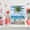 (No Printed Canvas)Counted Cross Stitch 11CT-Beach 46*36cm/18.11*14.17in