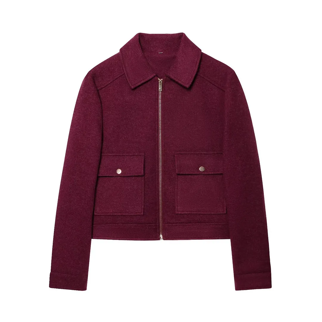 Nigikala Nigikala Women's Dress 2025 Autumn Zipper Collar Long-Sleeved Jacket Baseball Jacket Women L52255