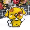 Bead Embroidery - Puppy  Beaded Counted Cross Stitch Keyring