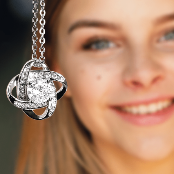 My Daughter &ndash; Believe In Yourself &ndash; Love Knot Necklace