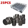 25-piece set, hexagonal handle, damaged, sliding tooth, sliding wire screw extractor