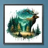 Forest Deer-Full Round Diamond Painting