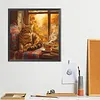Diamond Painting -DIY Round Drill Coffee and Cat(40x40cm)