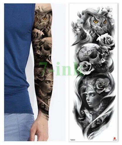Waterproof Temporary Tattoo Sticker dragon Chinese style full arm fake tatto flash tatoo big size sleeve tato for men women