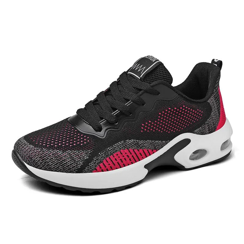 Women  Cushion Sneakers Fashion Lace Up Breathable  Running Shoes Lightweight Outdoor Fitness Sports Shoes Female Casual Shoes