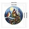 >SALE<Full Embroidery Eco-cotton Thread 11CT Printed Xmas Cottage Cross Stitch 40x40cm