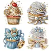 4Pcs Diamond Painting Butterfly Brooch for Wedding Party Gift