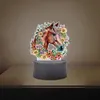Cute Animal Diamond Painting LED Lamp Diamond Painting Night Light (Horse)