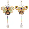 5Pcs DIY Diamond Painting Wind Chimes Crystal Window Suncatcher Craft Set Birthday Gifts Home Garden Decor