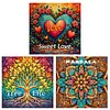 3PCS Tree Coloring Book Set Mindfulness Art Books for Adults 