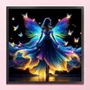 (Stamped/Counted) Fluorescent Butterfly Fairy-11CT Cross Stitch 40*40cm