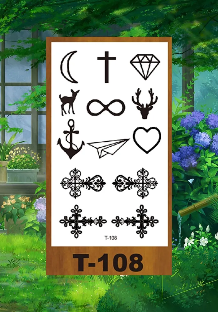 Drop Shipping Small Temporary Tattoo Sticker Small Pattern Rose Flower Owl Swallow Girl Kid Arm Abdomen Neck Ankles Art Tatoo