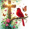 Diamond Painting-DIY Crystal Rhinestone Cardinal