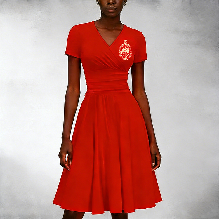 Simple and fashionable women's V-neck dress
