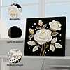 (25x25cm)DIY Pearl Painting Flower Framed Handmade Pearl Material Art Kit Living Room Decor