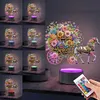 Flower Carriage Diamond Painting Night Light 5D DIY Diamond Art Lamp Home Decor
