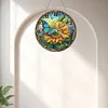Butterfly Sunflower DIY Acrylic Diamonds Painting Clocks Bedroom Decor Pendant Hanging Kit