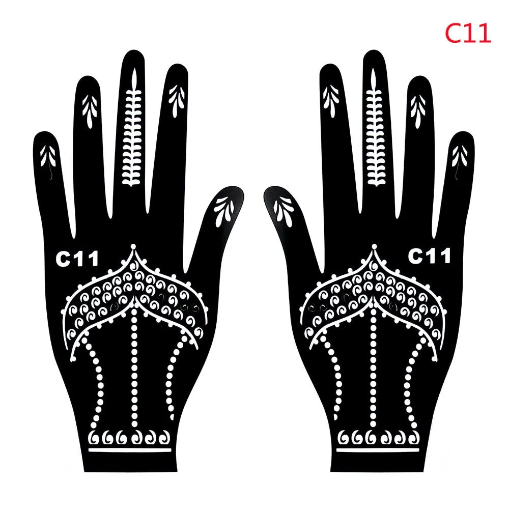 1PC Multiple Professional Henna Stencil Temporary Hand Tattoo Body Art Sticker Template Wedding Tool India Flower Tattoo Stencil