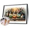 (US Local)Paint By Numbers Kit On Canvas DIY Oil Art Flower Picture Home Wall Decor50x40cm