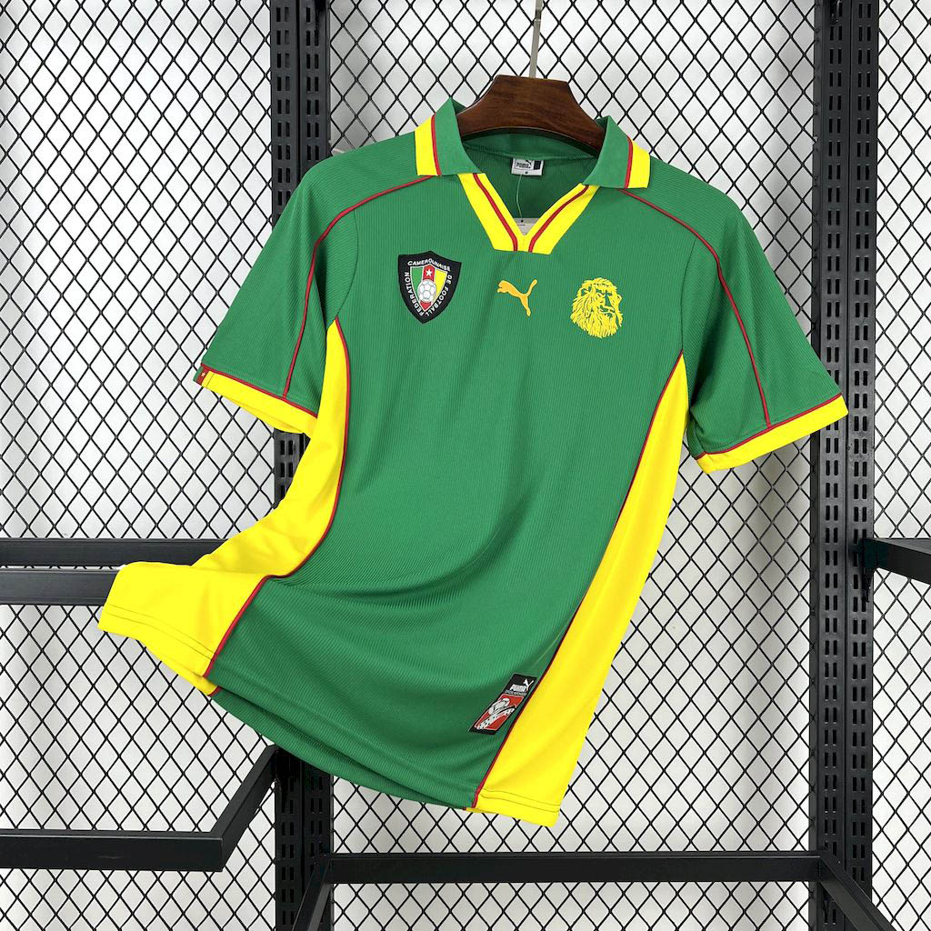 1998 Retro Cameroon Home Football Shirt 1:1 Thai Quality Maxi Kit