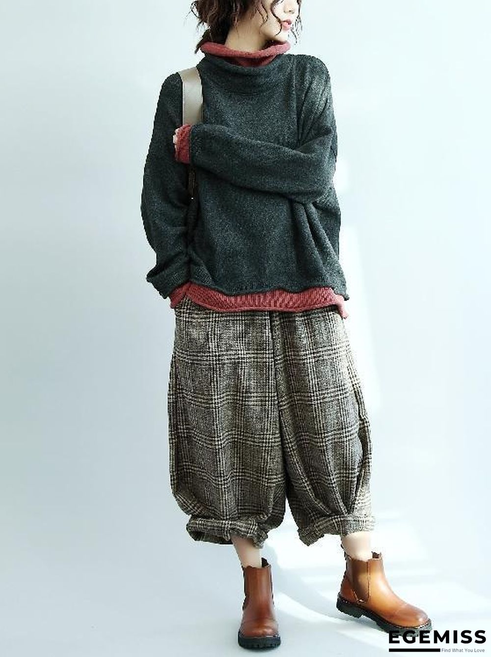 Loose Batwing Sleeves Knitting Sweater | EGEMISS
