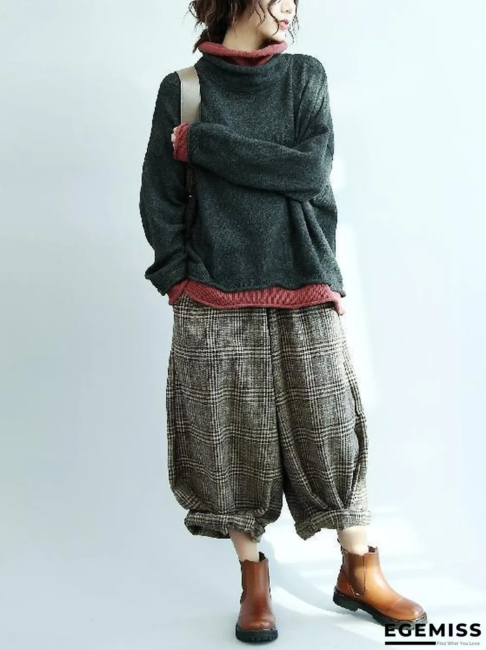 Loose Batwing Sleeves Knitting Sweater | EGEMISS