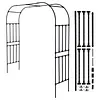 [US Local Warehouse] 7.87ft Garden Arch Trellis for Climbing Plants Metal Arch Frame Pumpkin Archway Outdoor Garden Arbors and Arches for Halloween Christmas Birthday Party Baby Shower Decoration (300x240x50cm)