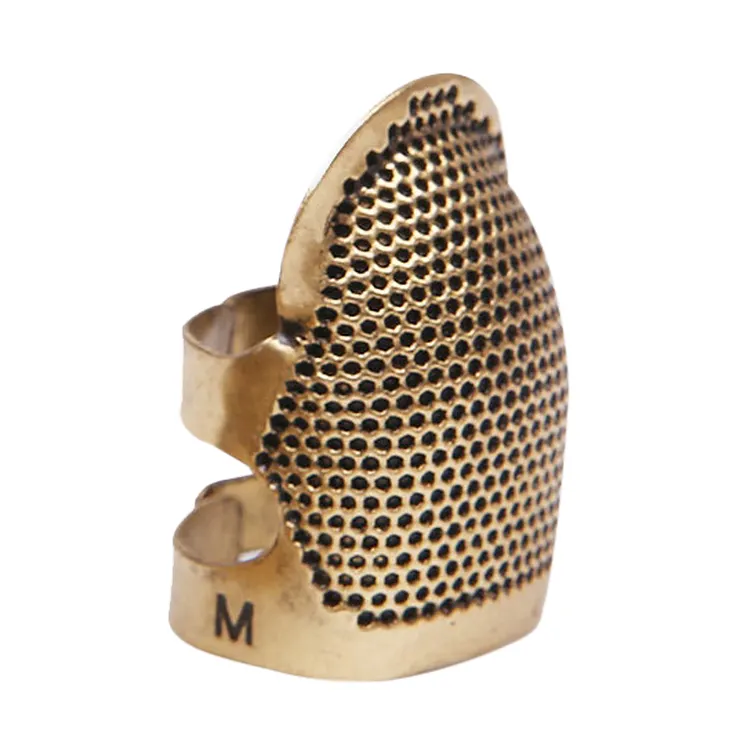 Brass Thimble Finger Sleeve Embroidery Finger Tips Cross Stitch Sewing Tool gbfke