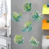 6PCS Diamond Painting Magnets Refrigerator for Adults Kids (Green Butterfly)