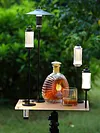Camping Light Holder Aluminum Alloy Portable Desktop Lamp Stand for Camping