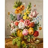 Peony Flower Vase - 11CT Stamped Cross Stitch - 40*50cm - Flower
