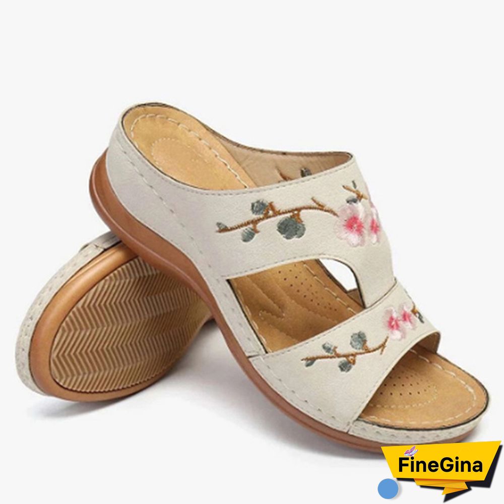 Summer Heighten Slippers Thick-Soled Non-Slip Pu Slippers Women's Outdoor Casual Slippers