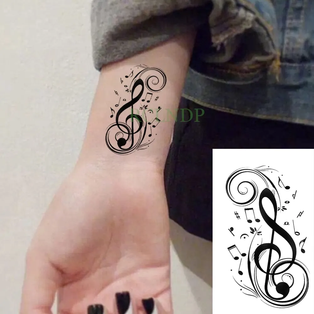 Waterproof Temporary Tattoo Sticker crown cross letter black tatto flash tatoo fake tattoos for men women
